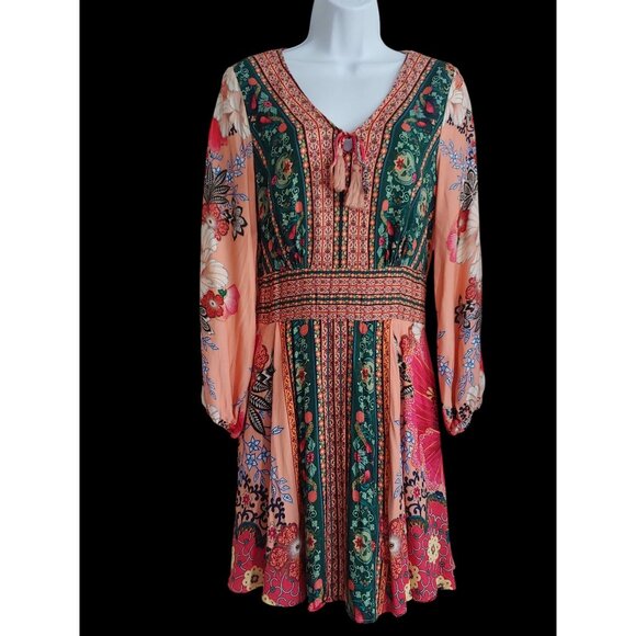 FARM Rio Dresses & Skirts - FARM RIO Women's Topanga Mini Dress Boho Floral Print S Boho